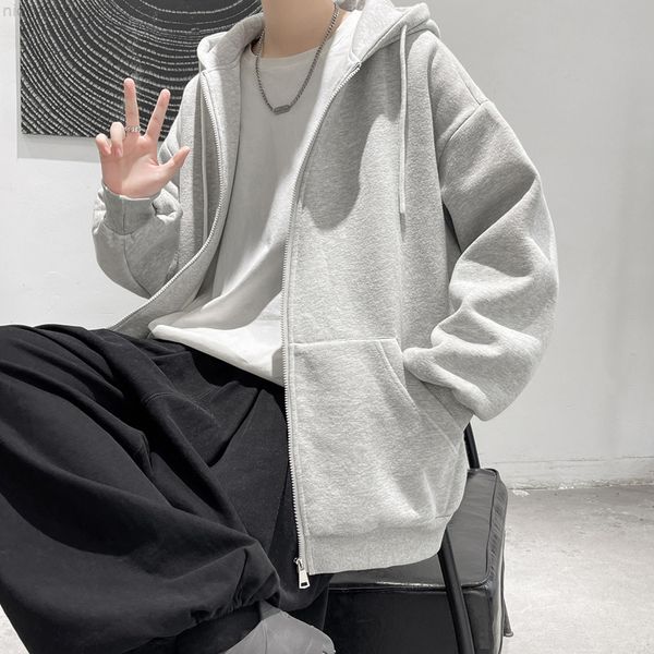 

spring men's jackets hooded coats casual zipper sweatshirts male tracksuit fashion jacket mens clothing outerwear casual hoodies y22081, Black