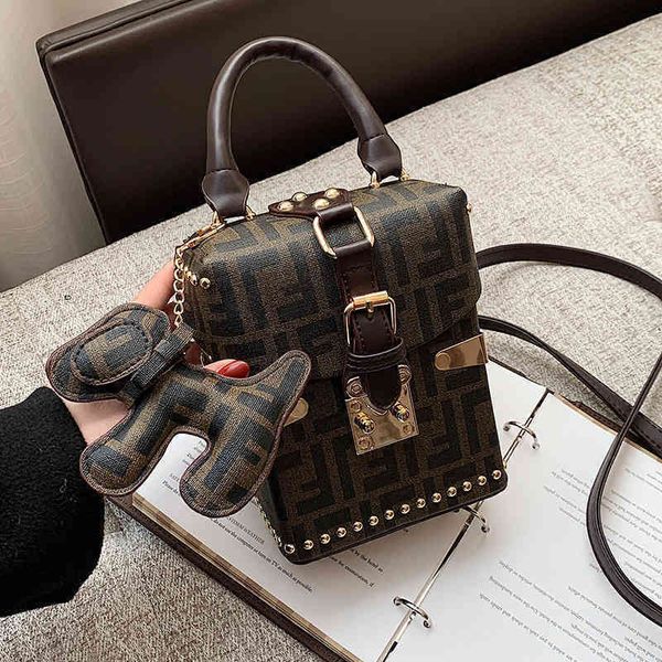 

60% off factory online clearance small suitcase trendy version versatile net red printing diagonal cross personality bag