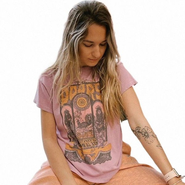 

vintage graphic print t shirt women summer short sleeve purple cotton tee shirts female casual streetwear chic women's t-shirt m6uh#, White