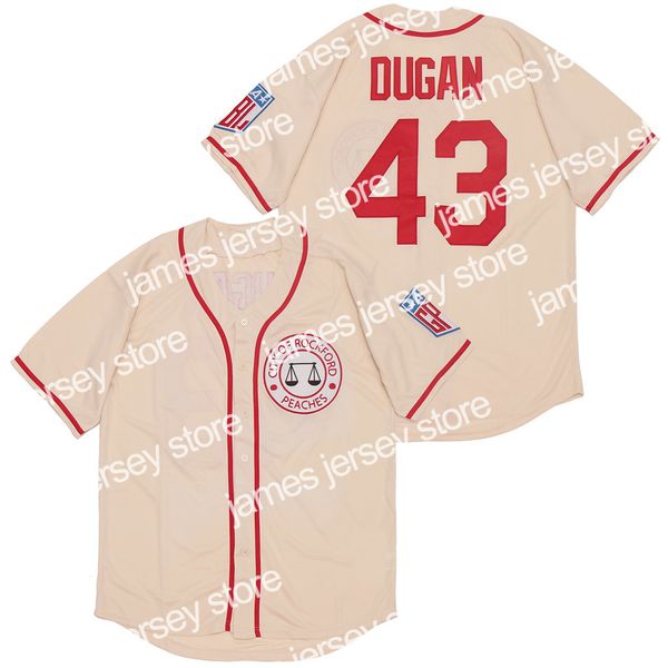 

2022 #43 jimmy dugan rockford peaches tom hanks all stiched baseball jersey aagpbl a league of their own movie costume, Blue;black