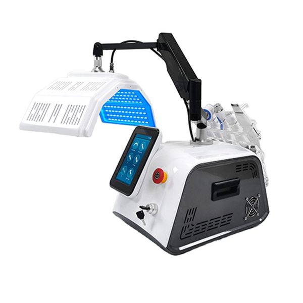 

professional 6 in 1 pdt led light therapy skin scrubber rf bio cool hammer oxygen jet sprayer facial care rejuvenation anti aging dermabrasi