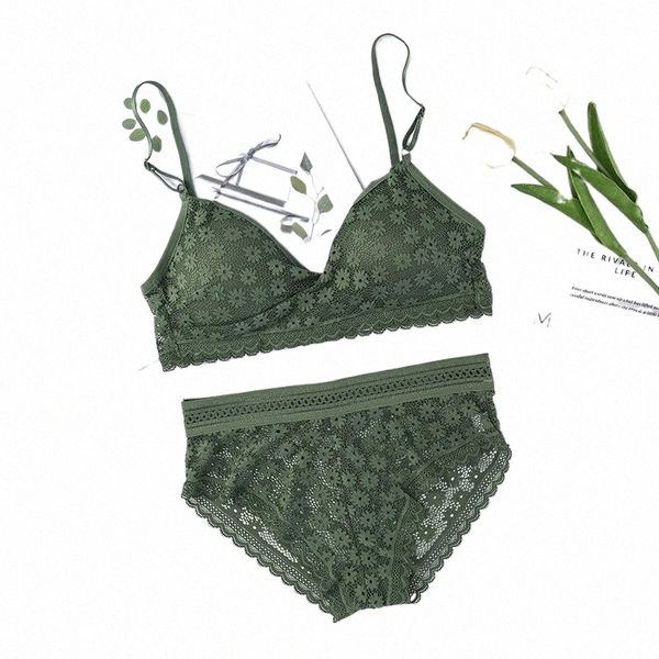 

women lace floral bra panties set bralette brief female brassiere wireless push up lingerie embroidery bra underwear set1 x2uw#, Red;black