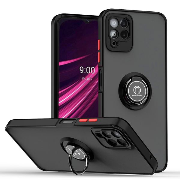 

phone cases for t-mobile revvl v plus 6 pro rotation ring kickstand mount protection cover