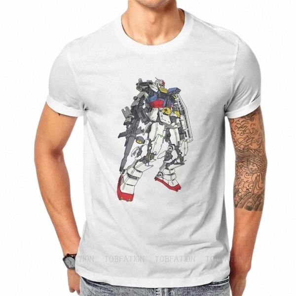 

men's t-shirts gundam series rx-78-2 active tshirt graphic men vintage alternative summer clothing cotton harajuku t shirt m8if#, White;black