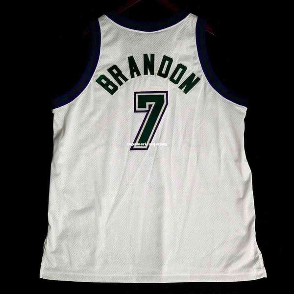 

100% stitched 7# terrell brandon starter sewn jersey mens white vest size xs-6xl stitched basketball jerseys ncaa, Black
