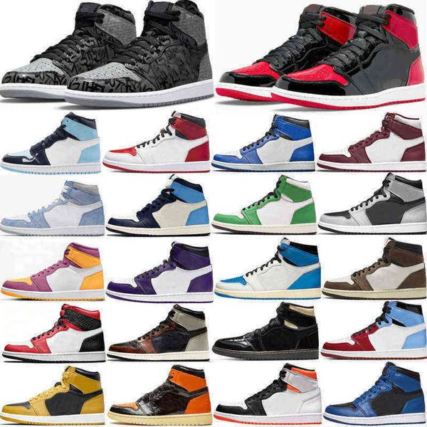 

s 1 basketball shoes man woman mens 1 sneakers brotherhood unc heritage hyper royal og fearl university blue bred patent bordeaux anmb