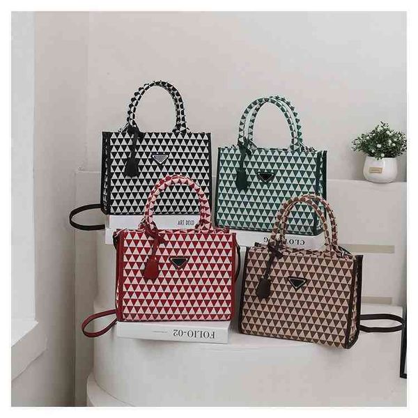 

58% off online clearance 2022 new family embroidered tote bag canvas triangle tote zither score bag hand-held single shoulder messenger bag