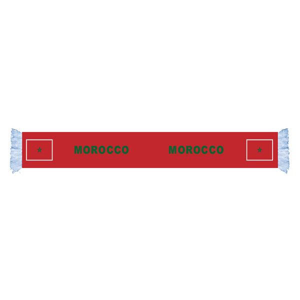 

morocco flag factory supply good price polyester satin scarf country nation football games fans scarf also can be customized