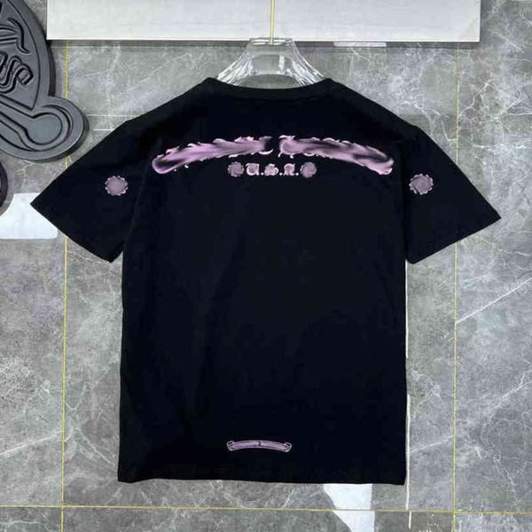 

mens loose luxury t shirts ch brand fashion men tees horseshoe cross designer tshirts summer women shirt classic man hip hop sweater sanskr, White;black