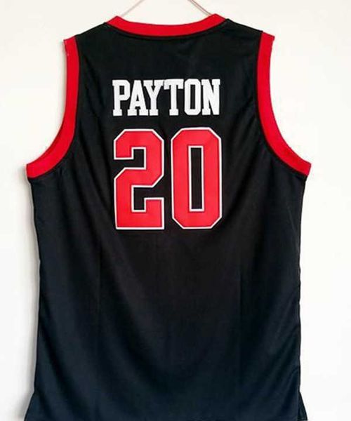 

2022 20 gary payton high school jersey men black for sport fans basketball jerseys breathable uniform factory diectly wholesales