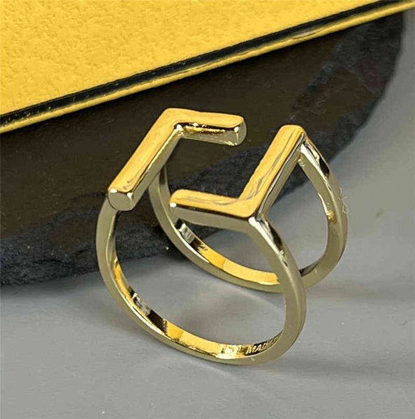 

bai cheng double letters womens designers ring for women designers gold rings opening silver brand rings with original fashion woman jewelry