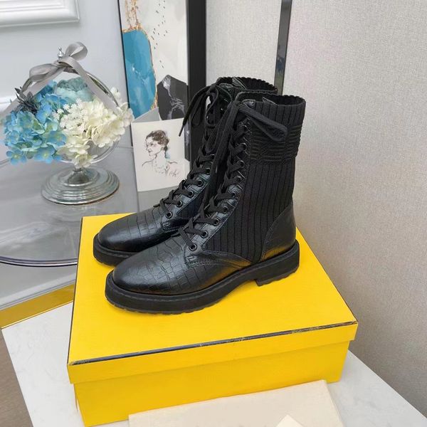 

italy fashion shoes rockoko biker boots genuine leather combat stretch fabric sock-like high top, Black