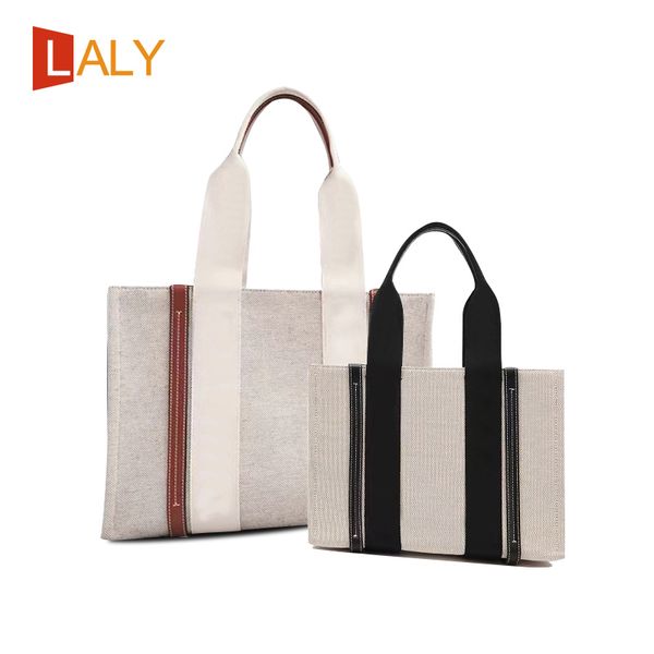 

womens bag 2022 trend luxury brand canvas letters leather handbag fashion trendy shopping beach bag classic woody tote bag y2k