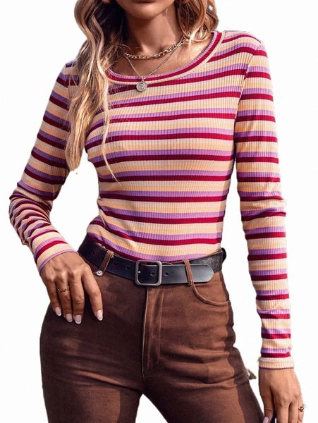 

block striped print tee m4rh#, White