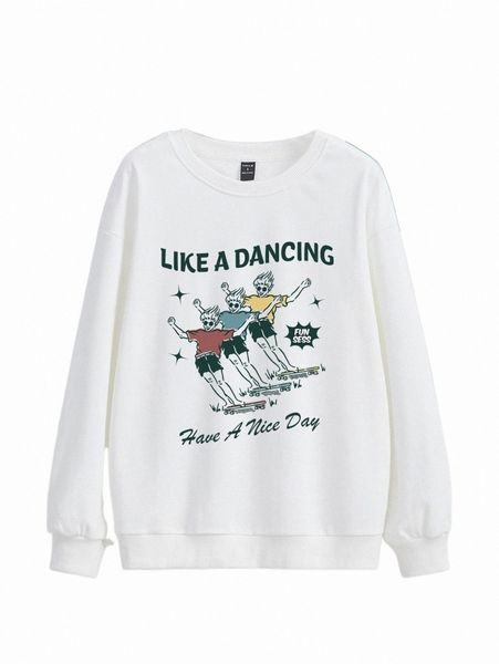 

x sainen.image figure & slogan graphic sweatshirt u2rh#, Black