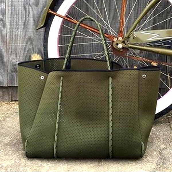 

sunny beach luxury women totes shoulder bag large beach neoprene light handbags bolsas female lj2102032074