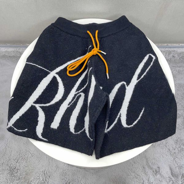 

22fw summer alphabet jacquard plus size shorts drawstring knitted wool capris pants