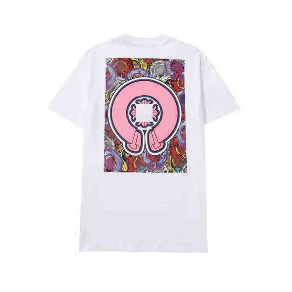 

luxury fashion mens t shirts ch brand men tees horseshoe cross designer tshirts summer loose women shirt classic man hip hop sweater sanskr, White;black