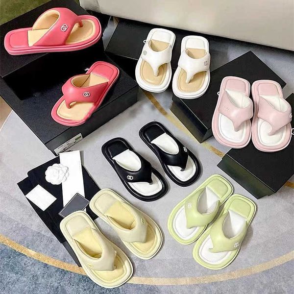 

pool sheepskin leather pillow sandals women thong flip flop slippers slip on padded flats dad sandal platform beach shoes pool slide dress, Black