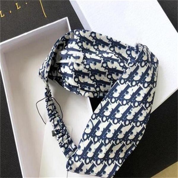 

fashion blue letter headbands 100% real silk for women turban ladies noble head accessories318d, Silver