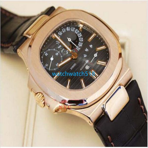 

mp factory luxury mens watch 40mm automatic movement mechanical nutilus 5712r-001 mint complete stainless steel sapphire elegant wristwatch, Slivery;brown