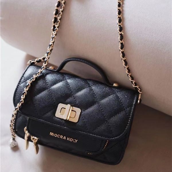

light luxury designer shoulder messenger bag handbag diamond chain bag female summer 2022 fashion all-match