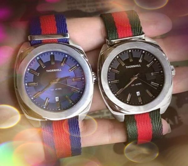 

model mens womens bee lovers quartz watches 41mm red blue green nylon strap couples classic fashion limited edition wristwatches, Slivery;brown