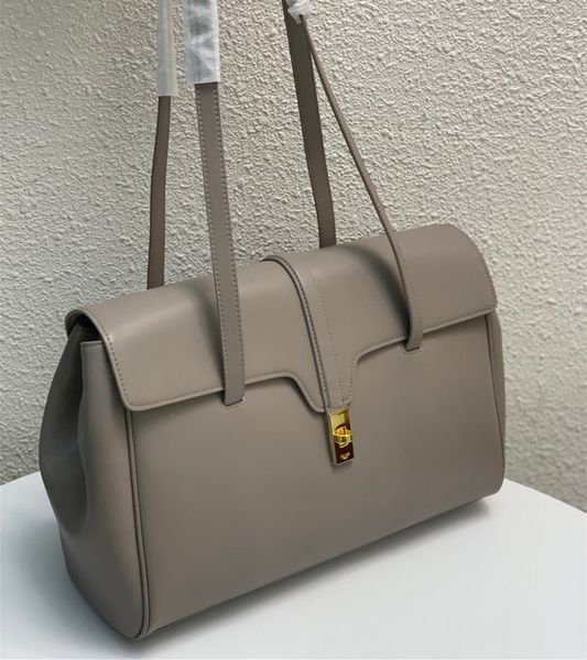 

shoulder bag designer luxury supple leather woman clutch handbag rotary lock flap bag teen cowhide crossbody soft 16 bag smooth calfskin tot