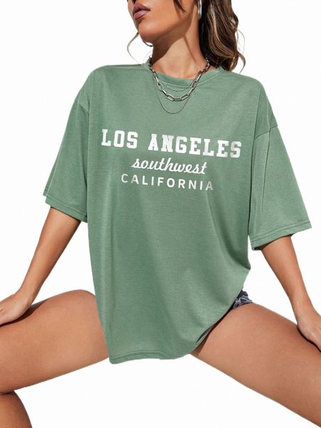 

letter graphic drop shoulder tee e2nq#, White