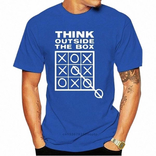 

men's t-shirts think outside the box cool creative funny t shirt tshirt men cotton short sleeve t-shirt tees m0l2#, White;black