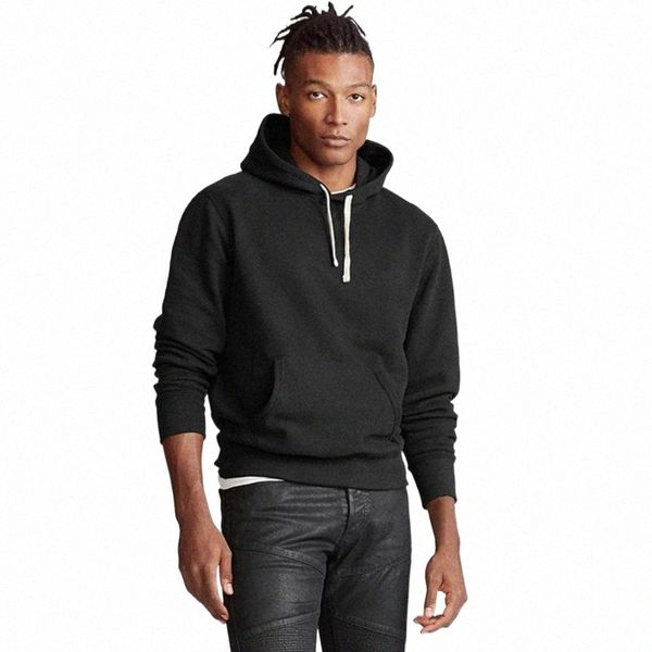 

men's hoodies & sweatshirts men sweatshirt long sleeve ralp small horse hoodie hooded pullover blouse with pocket clothes male sportsw, Black