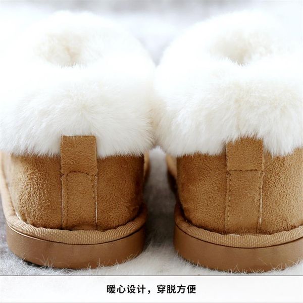 

women's boots shoes slippers winter plus fur slides sewing for girl plush suede keep warm pink casual women238f, Black