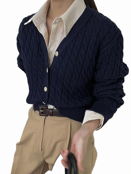 

dazy cable knit button up cardigan o0ke#, White;black
