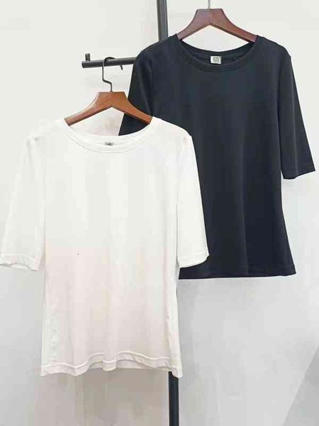 

women's hoodies sweatshirts tote e solid color round neck thin versatile t-shirt short sleeve women simple classic bottomed t-shirt lp4, Black