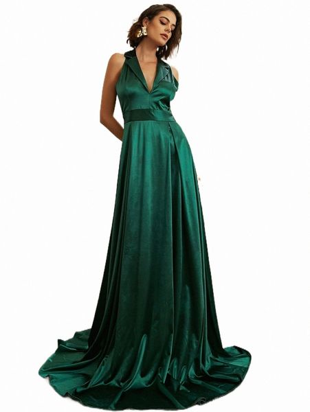 

missord lapel collar satin prom dress j8tw#, Black;gray