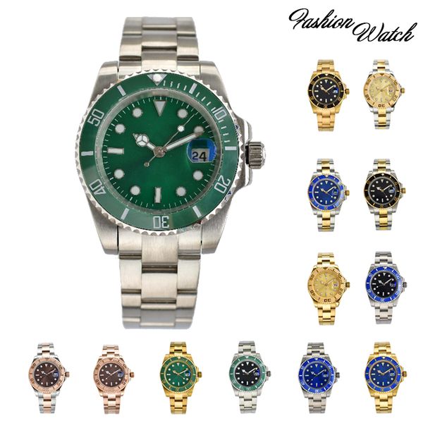 

fashion luxury men watch ceramic bezel green sapphire date dial automatic mechanical stainless steel waterproof women wristwatches multicolo, Slivery;brown