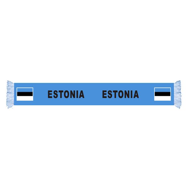 

estonia flag factory supply good price polyester satin scarf country nation football games fans scarf also can be customized