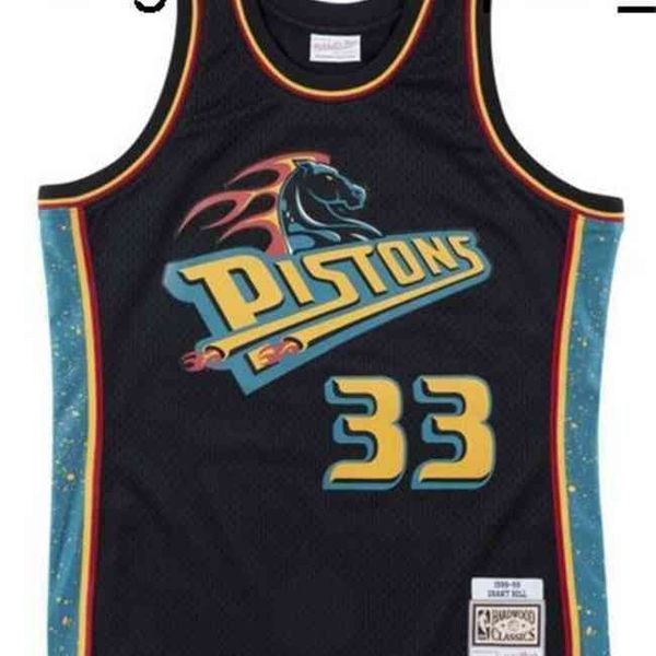 

new goods grant hill mitchell & ness black rings 1998-99 jersey vest stitched throwback basketball jerseys vest shirt