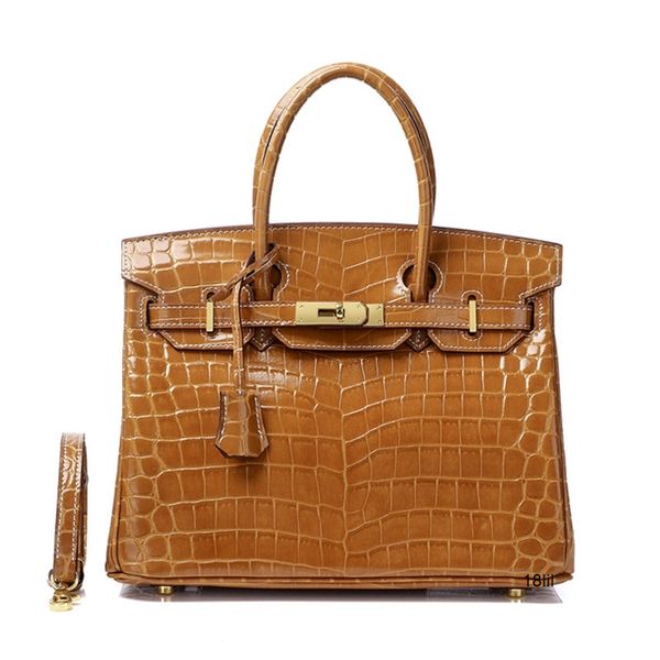 

women herme birkins handbags designer fashion crocodile real leather one shoulder straddle cowhide womens hand sfsn