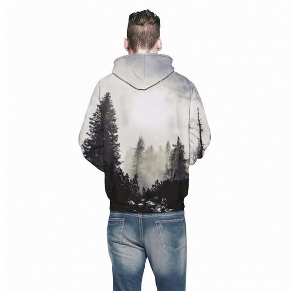 

men's hoodies & sweatshirts autumn winter mens fashion printing long sleeve hooded casual loose fit pullover s-3xlmen's, Black