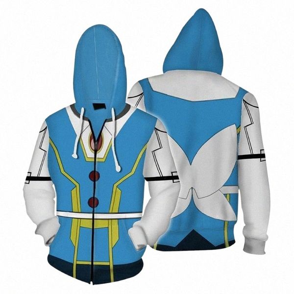 

men's hoodies & sweatshirts 3d print edens zero cosplay hoodie anime ed hooded sweatshirt men women casual pullover zipper jacket coat, Black