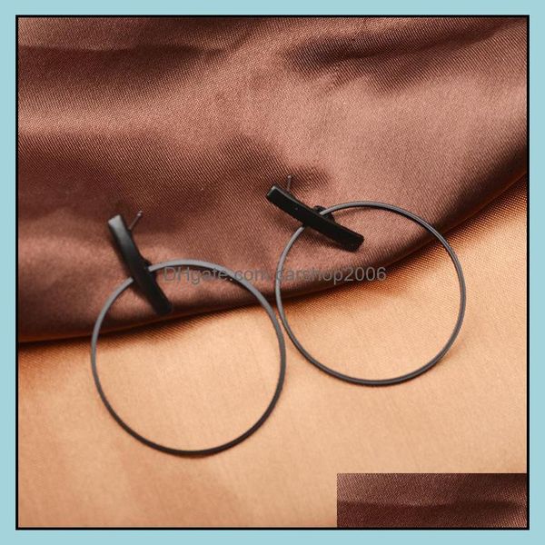 

stud big earrings sier/gold color hollow earring jewelry accessories round circle drop delivery 2021 carshop2006 dhgao, Golden;silver