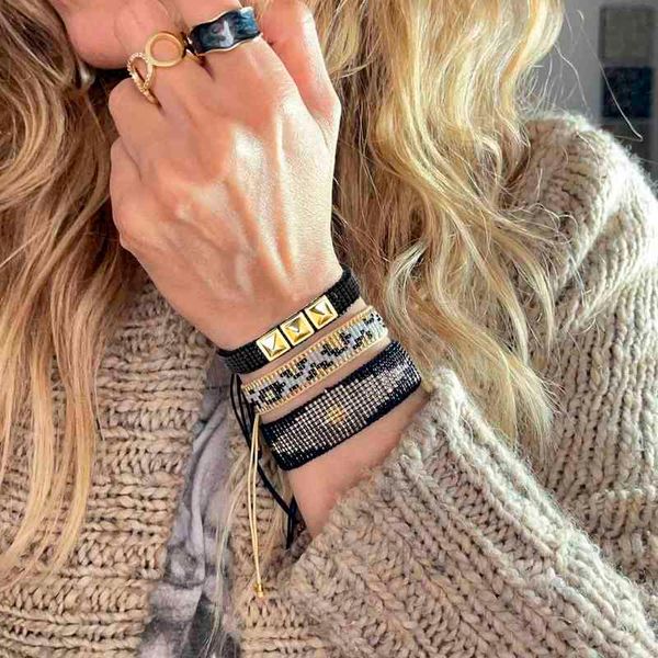 

bangle designer go2boho handmade s & bangles classic miyuki bracelet set for men women jewelry accessories jewellery pulseras femme, Black