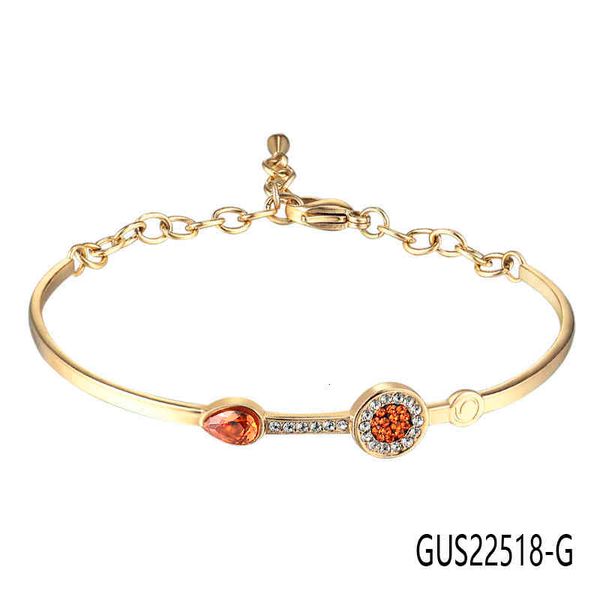 

designer gold furit design rose silver bangle bracelet fashion women jewelry gift chain gus22518, Golden;silver