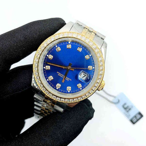 

huiya06 dropshipping 41mm/36mm/31mm/28mm mens automatic woman quartz watches with box super sapphire waterproof diamond wristwatches full st, Slivery;brown