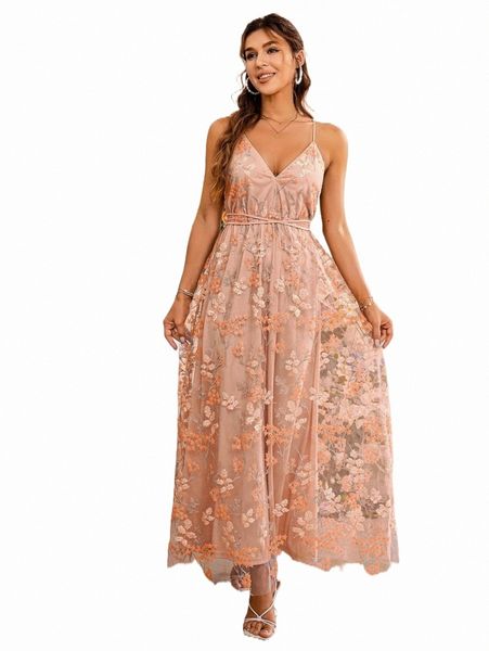 

simplee floral print mesh overlay cami dress f0ix#, Black;gray