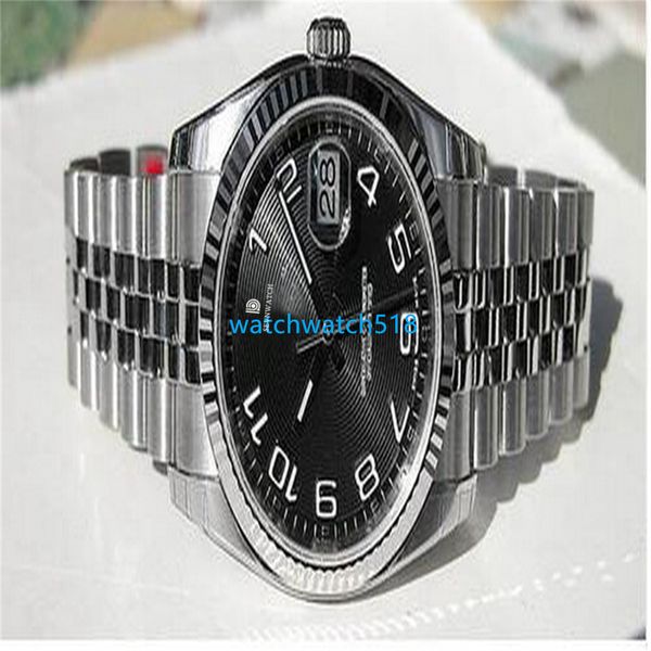 

gw factory womens watch 116234 stainless steel 18k white gold black concentric dial 36mm automatic movement mechanical sapphire lady wristwa, Slivery;brown