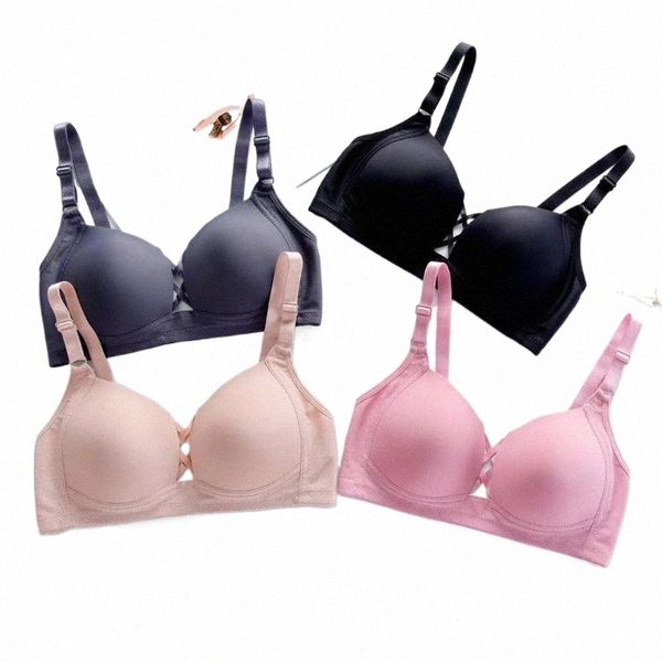 

new lingerie smooth bra without steel ring gather seamless thin cup ladies underwear u9yk#, Red;black