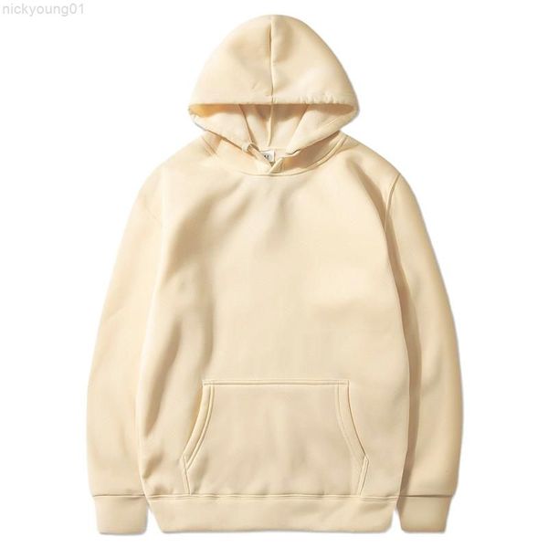 

fashion brand men's/women's hoodies 2022 spring new male casual hoodies sweatshirts men's solid color hoodies sweatshirt y22, Black