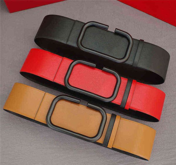 

bai cheng women luxurys designers belt big letter wide buckle designer belts for women brand fashion waistband girdle woman ceinture width 7, Black;brown